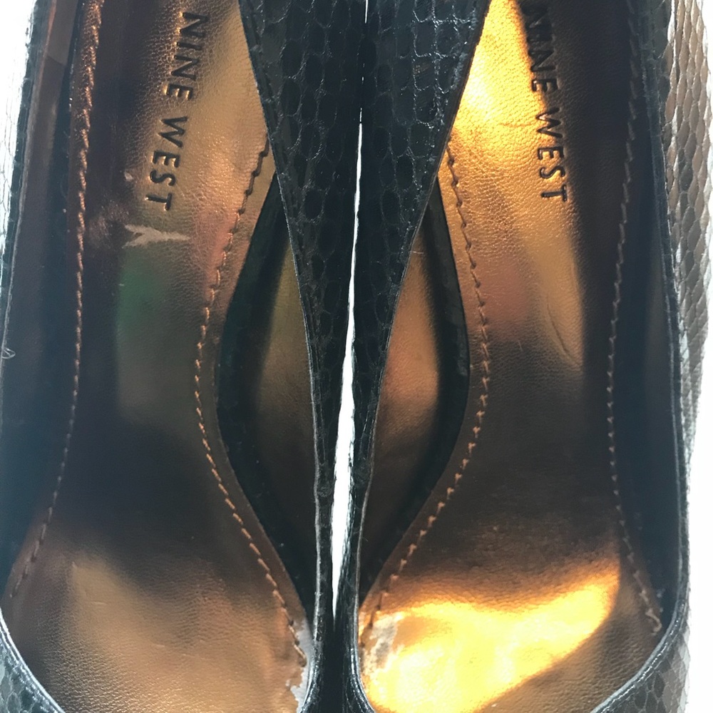 Nine West Black Peep Toe Heels - Picture 7 of 8